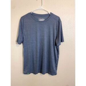 Chubbies Mens‎ Large Blue Striped Performance T Shirt Short Sleeve Crew Neck